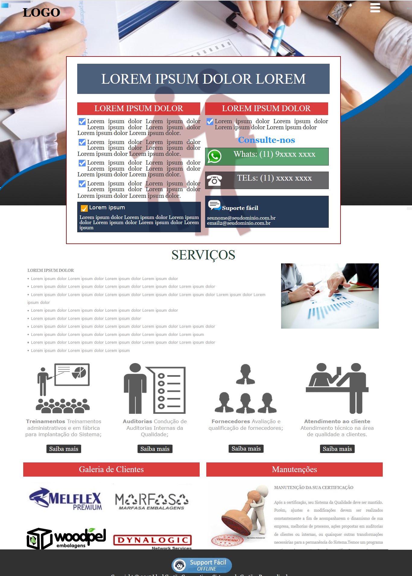 Layout para escritrios de contabilidade e advocacia