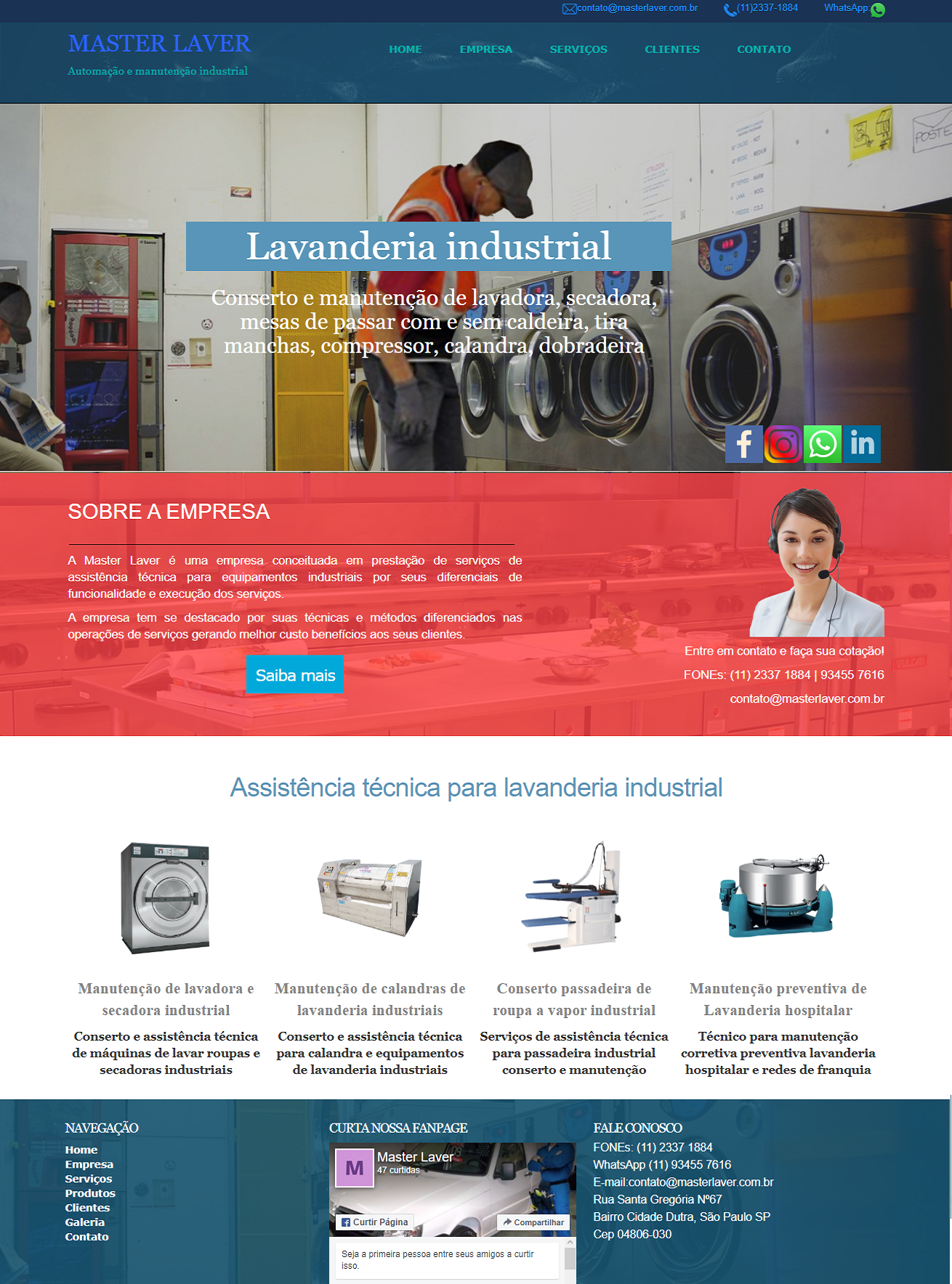 Modelo de sites prontos layout para servio tcnico de manuteno