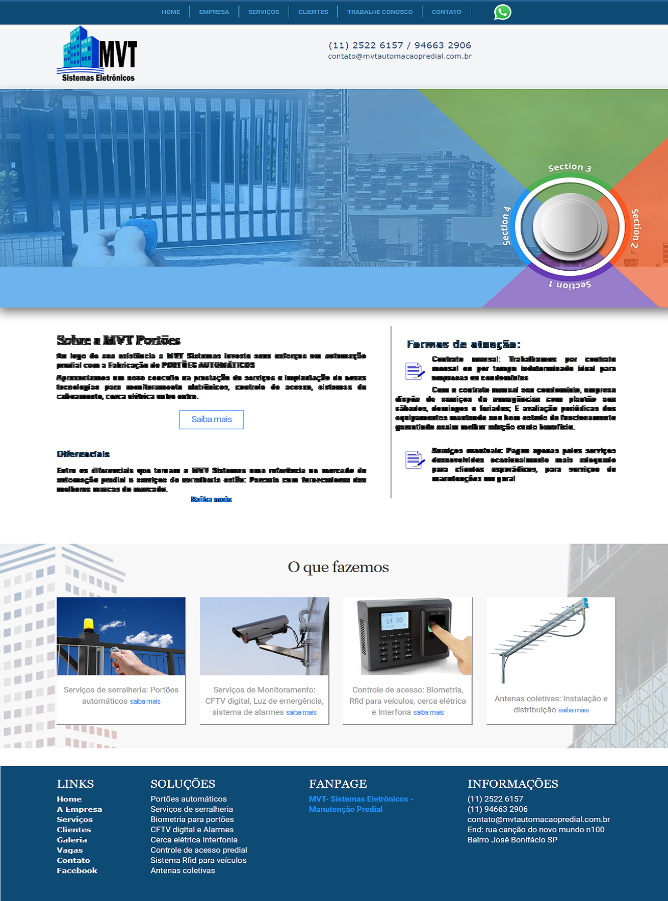 Template de site moderno layout para servio de informtica