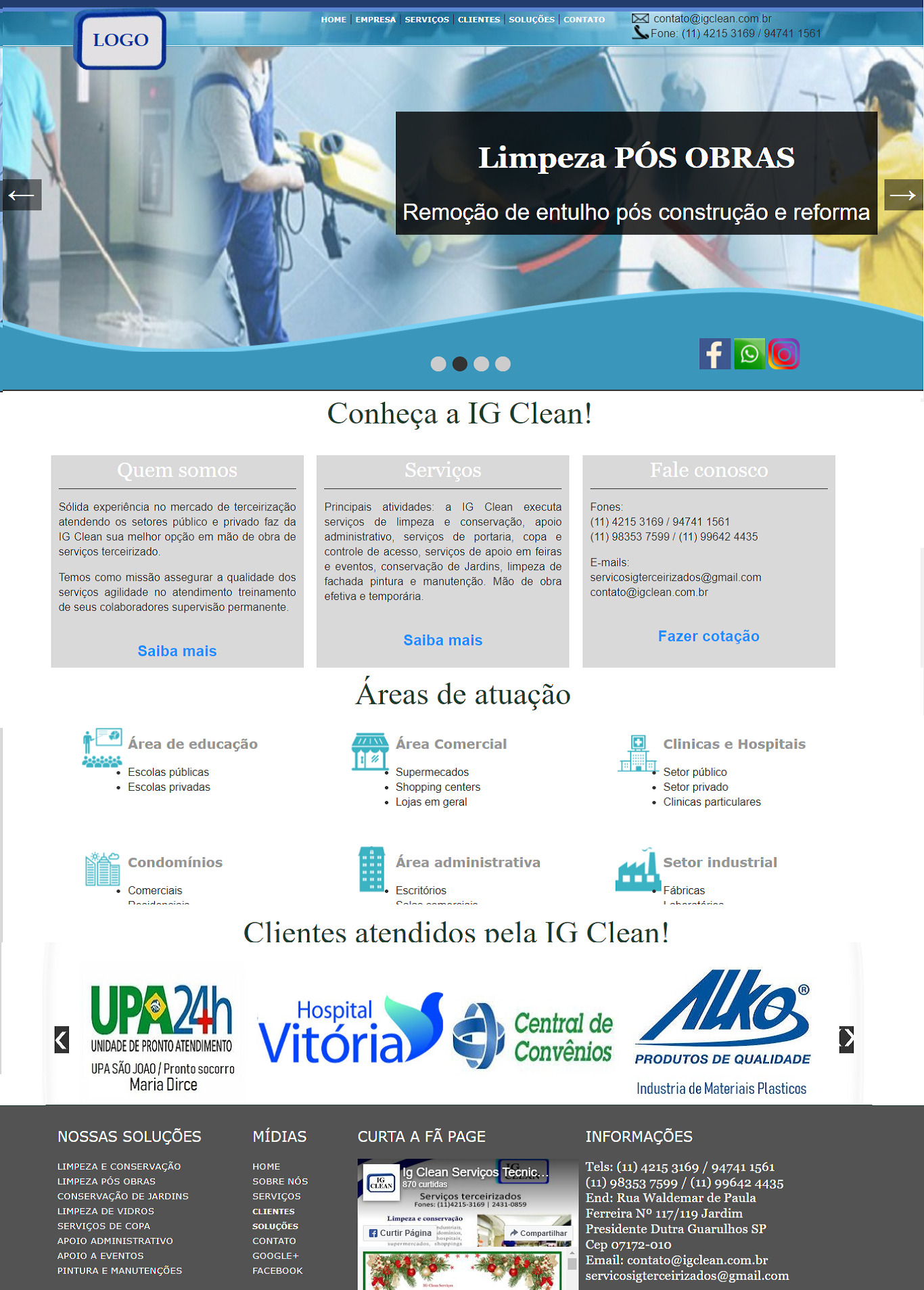 Template para site de limpeza ps obra layout limpeza ps reforma